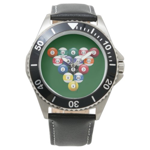 Billiard Pool Balls Racked Watch