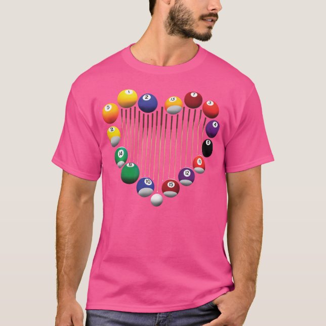 Billiard Pool Billiard Ball Billiard Player Lover  T-Shirt (Front)