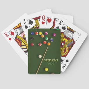 Billiard Pool Game Playing Cards