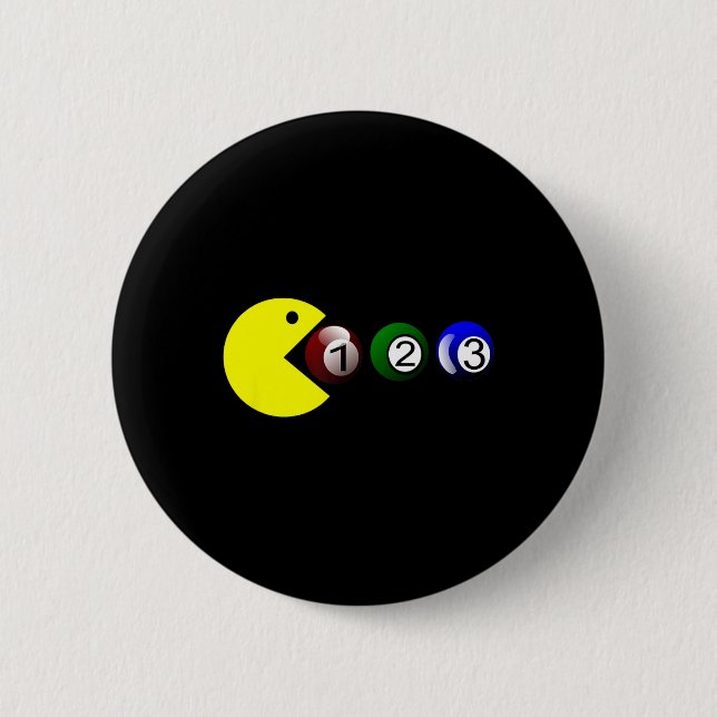 Billiard Pool Ll - Funny Billiards Player Lover Te Button (Front)