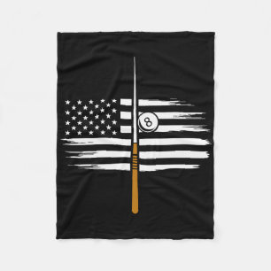 Billiard Pool Player Billiards Table Usa Us Americ Fleece Blanket
