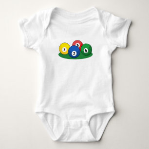 Billiard Pool Snooker Balls Baby Bodysuit
