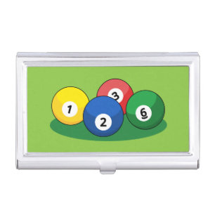 Billiard Pool Snooker Balls Business Card Case