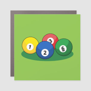 Billiard Pool Snooker Balls Car Magnet