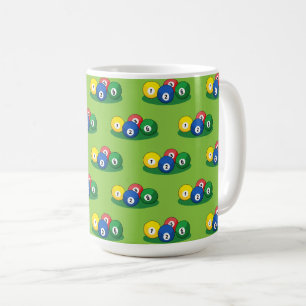 Billiard Pool Snooker Balls Pattern Coffee Mug