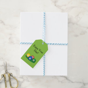 Billiard Pool Snooker Balls Personalize Gift Tags