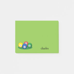 Billiard Pool Snooker Balls Personalize Post-it Notes