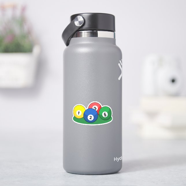 Billiard Pool Snooker Balls Sticker (HydroFlask)