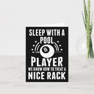 Billiard Sleep With A Pool Player Funny Billiards  Card