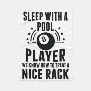 Billiard Sleep With A Pool Player Funny Billiards Fleece Blanket