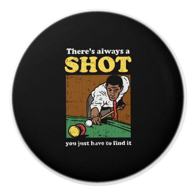 Billiard Snooker Retro Ceramic Knob (Front)