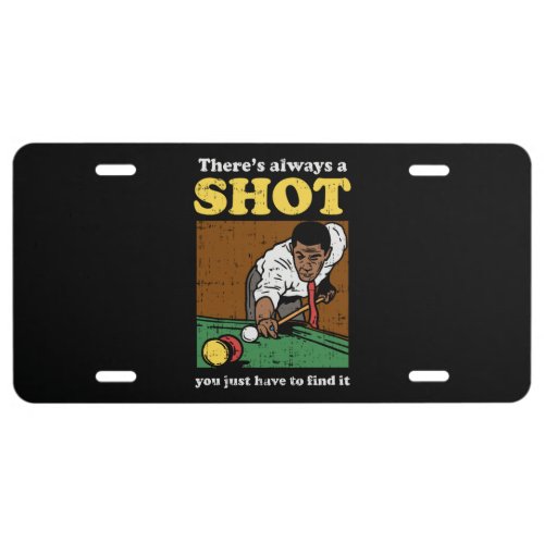 Billiard Snooker Retro License Plate