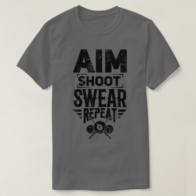 Billiard Snooker T-Shirt (Design Front)