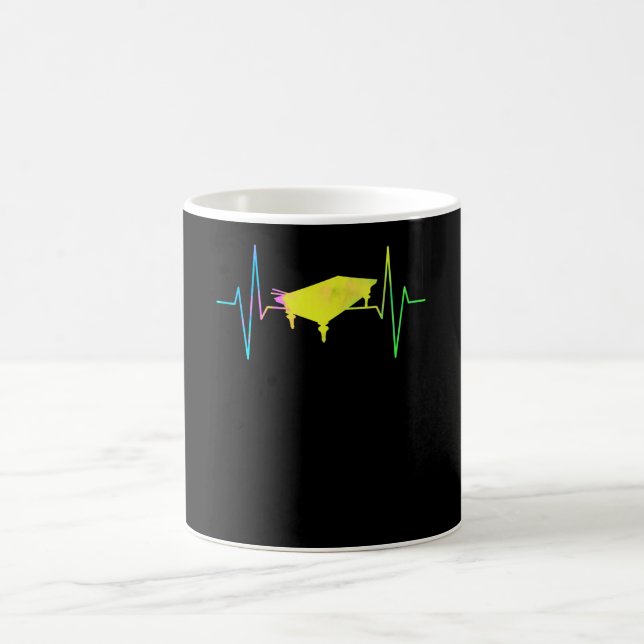 Billiard Table Heartbeat Coffee Mug (Center)
