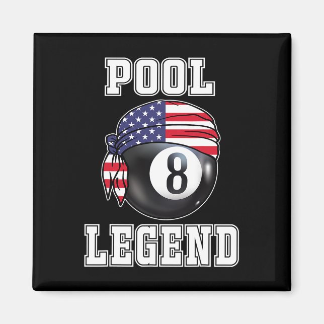 Billiard Team 8 Ll Pool Game Player Gifts For Pool Magnet (Front)