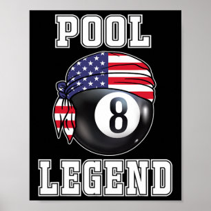 Billiard Team 8 Ll Pool Game Player Gifts For Pool Poster