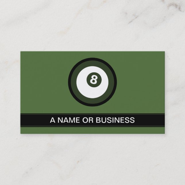 billiard turquoise bubble business card (Front)
