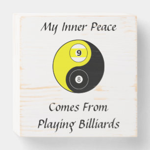 Billiard Wood Box Sign