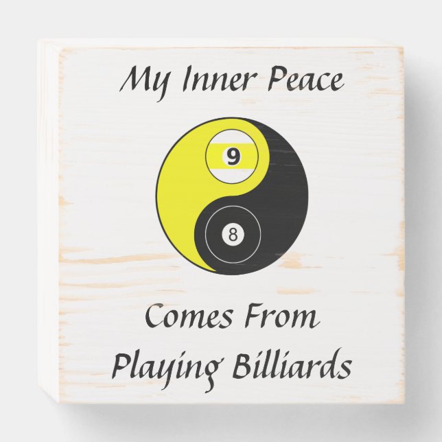 Billiard Wood Box Sign (Front Horizontal)