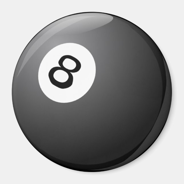 Billiards, 8 Ball,  Magnet (Front)