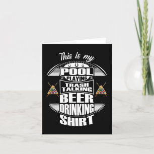 Billiards 8 Ball Pool Player Sarcasm Novelty Humor Card