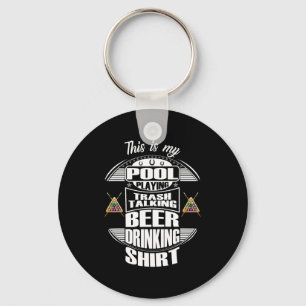 Billiards 8 Ball Pool Player Sarcasm Novelty Humor Keychain