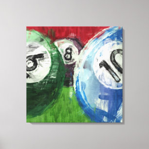 Billiards Abstract Canvas Print