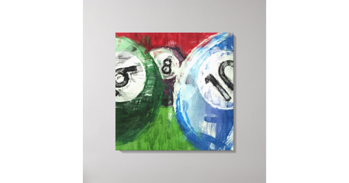 Billiards Abstract Canvas Print | Zazzle