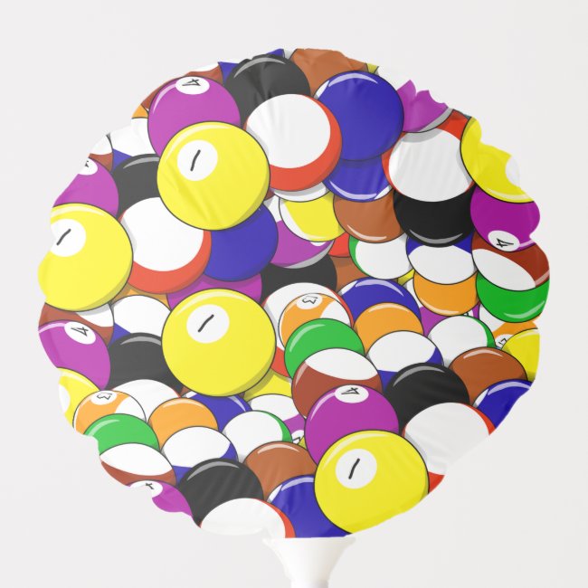 Billiards Abstract Pattern Balloon