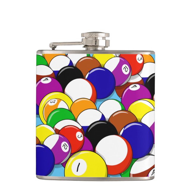 Billiards Abstract Pattern Flask