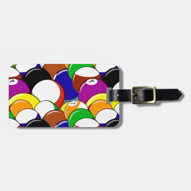 Billiards Abstract Pattern Luggage Tag