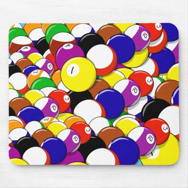 Billiards Abstract Pattern Mousepad