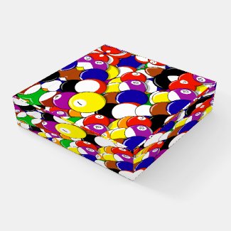 Billiards Abstract Pattern Paperweight