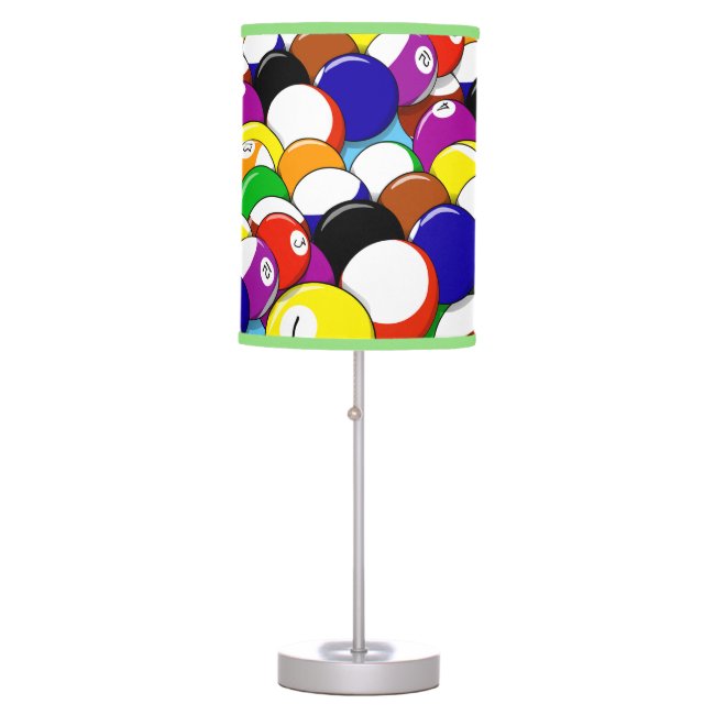 Billiards Abstract Pattern Table Lamp