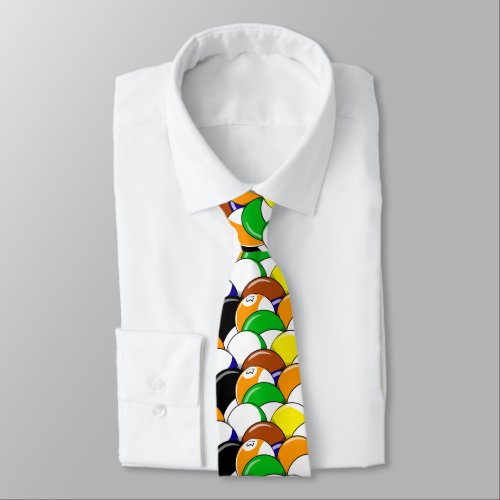 Billiards Abstract Pattern Tie