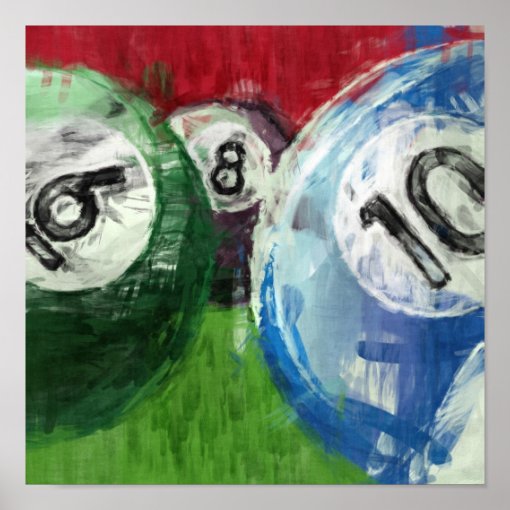 Billiards Abstract Poster | Zazzle