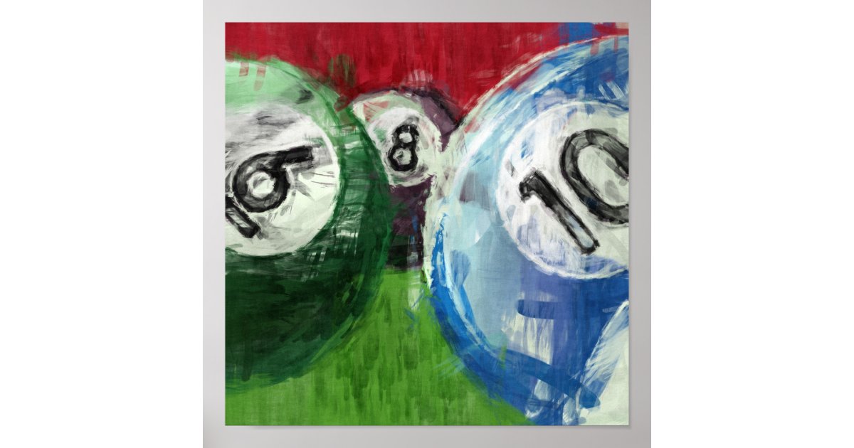 Billiards Abstract Poster | Zazzle