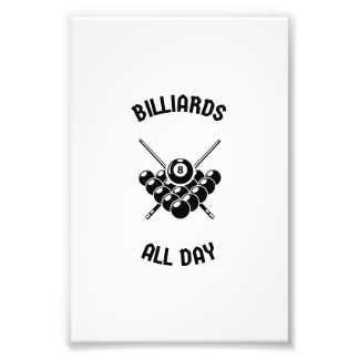Billiards all day photo print