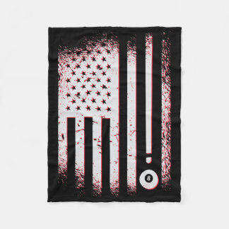 Billiards American Flag Usa Pool Players And Billa Fleece Blanket