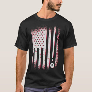 Billiards American Flag Usa Pool Players And Billa T-Shirt