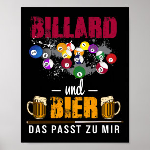 Billiards And Beer That Suits Me Pool Billiards Sn Poster