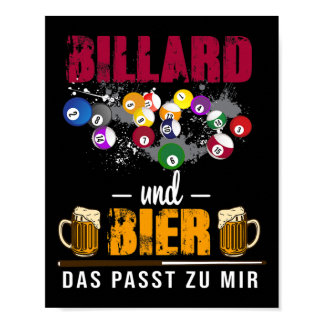 Billiards And Beer That Suits Me Pool Billiards Sn Poster