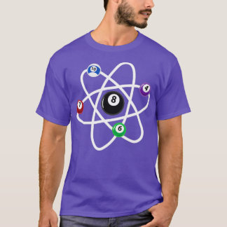 Billiards Atom Science 8Ball Pool Lovers T-Shirt