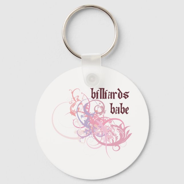 Billiards Babe Keychain (Front)