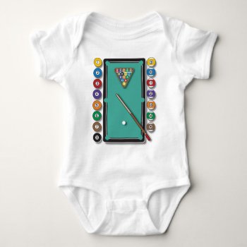 Billiards Baby Bodysuit by Lisann52 at Zazzle