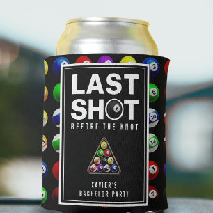 Billiards Bachelor Party Last Shot Pool Ball Can Cooler