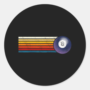 Billiards Ball Eight Pool Table Snooker Pyramid Classic Round Sticker