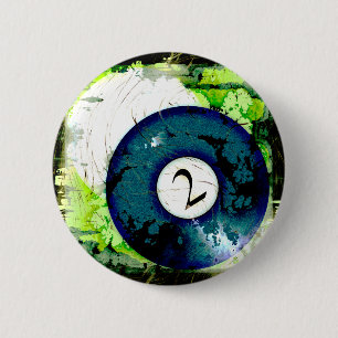 BILLIARDS BALL NUMBER 2 BUTTON