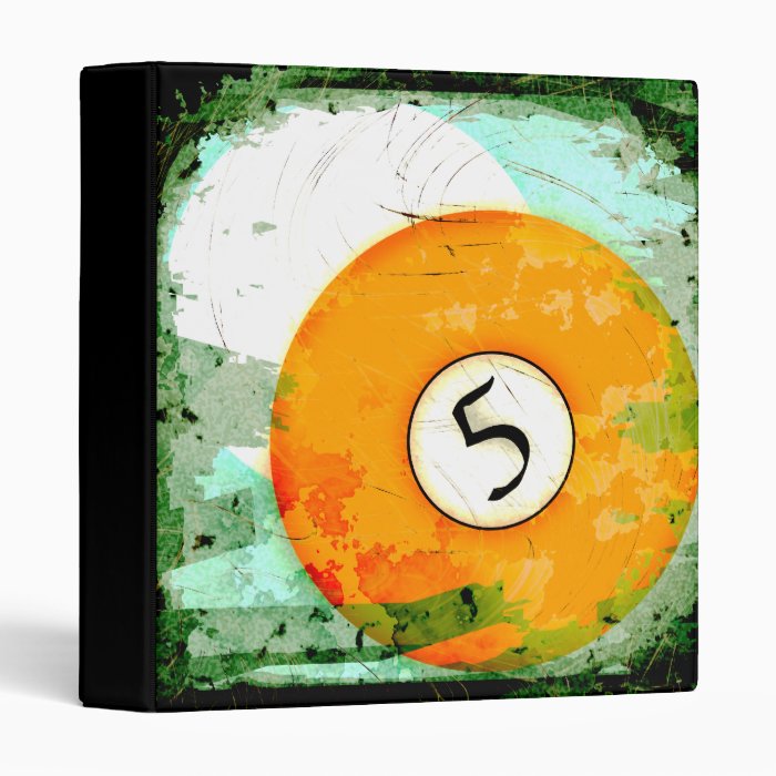 BILLIARDS BALL NUMBER 5 VINYL BINDER