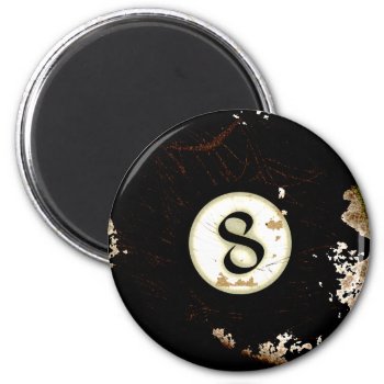 Billiards Ball Number 8 Magnet by manewind at Zazzle